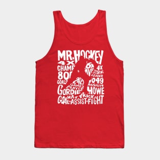 Gordie Howe Word Art Tank Top